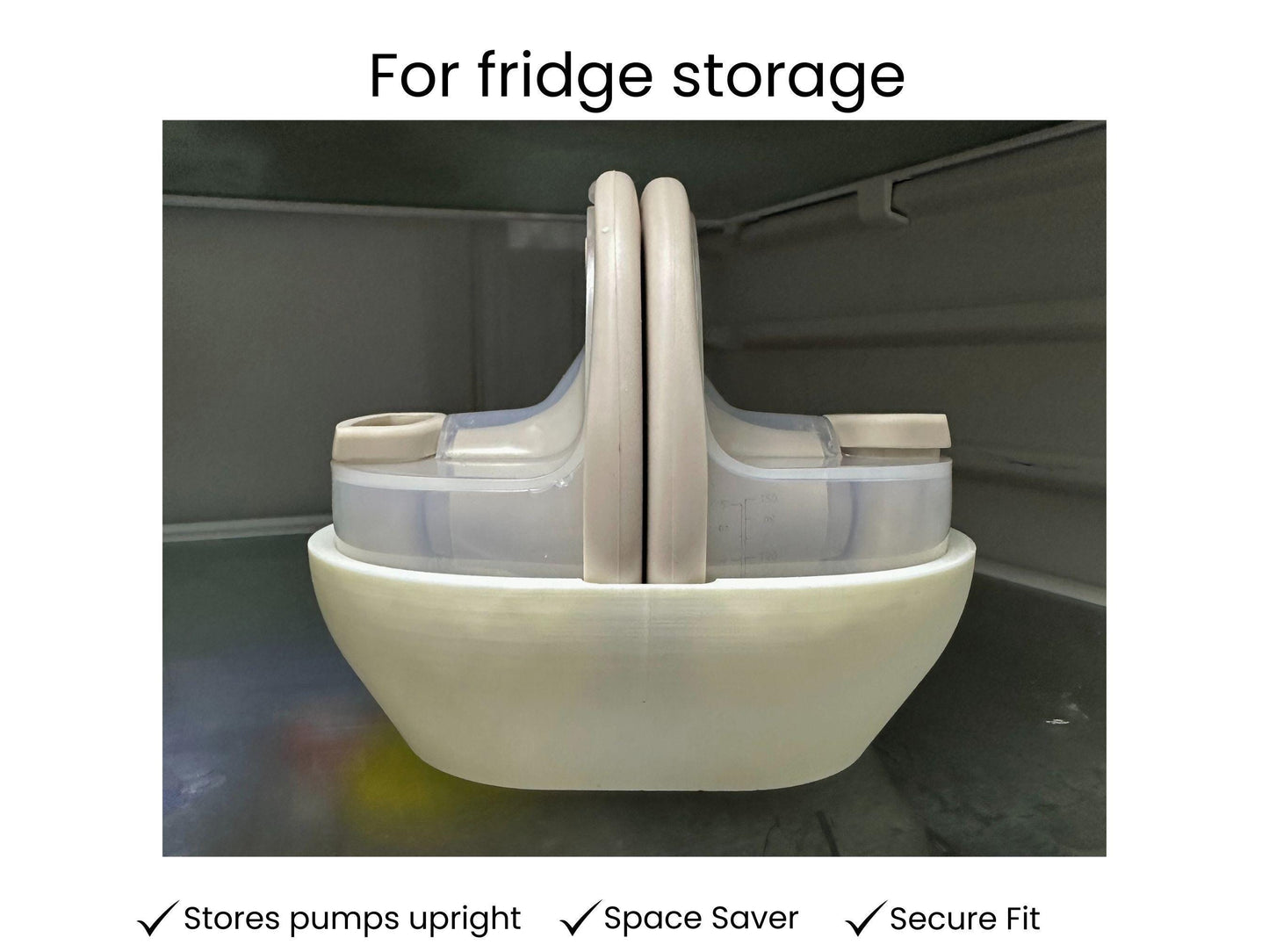 3D Printed Eufy S1 Breast Pump Holder - Hands Free Pump Stand for nightstand or fridge